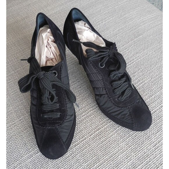 Pedro Garcia Lady Stack Rizzo Heels Size EU 41 Black Suede Lace-Up Booties 16902 - Picture 4 of 11